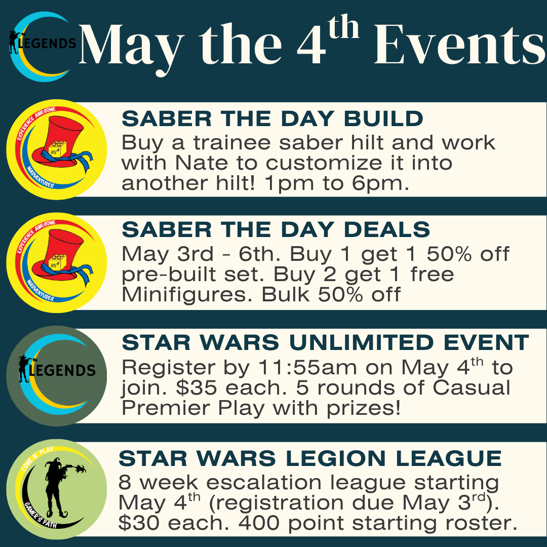 Saber the Date: Celebrate May the 4th at Legends!
